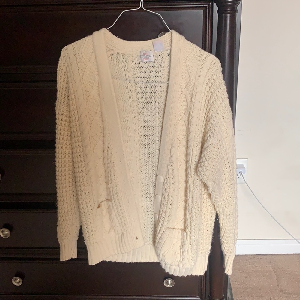 Cream Cotton Women’s Cardigan